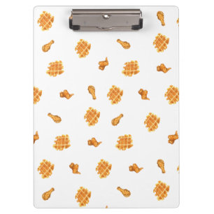 Porte-bloc Motif de poulet et gaufres frits 
