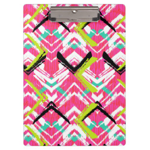 Porte-bloc Motif de zigzag rose tiré par la main