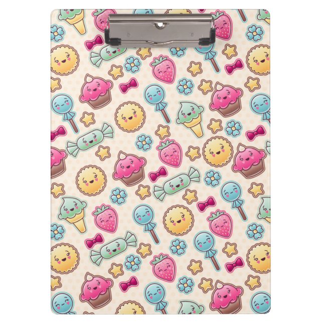 Porte-bloc Motif d'enfant de Kawaii avec des griffonnages (Devant)