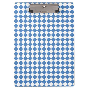 Porte-bloc Motif diamant à carreaux bleu blanc