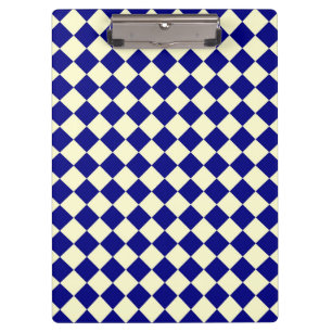 Porte-bloc Motif diamant jaune bleu Checker