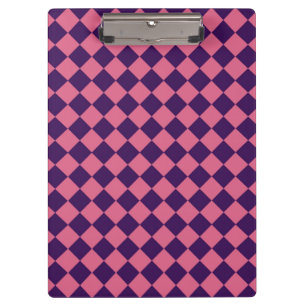 Porte-bloc Motif diamant rose pourpre Checker
