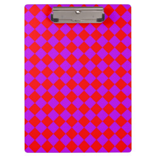 Porte-bloc Motif diamant rouge pourpre Checker