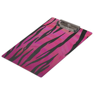 Porte-bloc Motif d'impression monogramme rose et noir