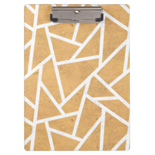 Porte-bloc Motif en mosaïque jaune et blanc