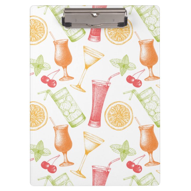 Porte-bloc Motif esquissé de cocktail (Devant)