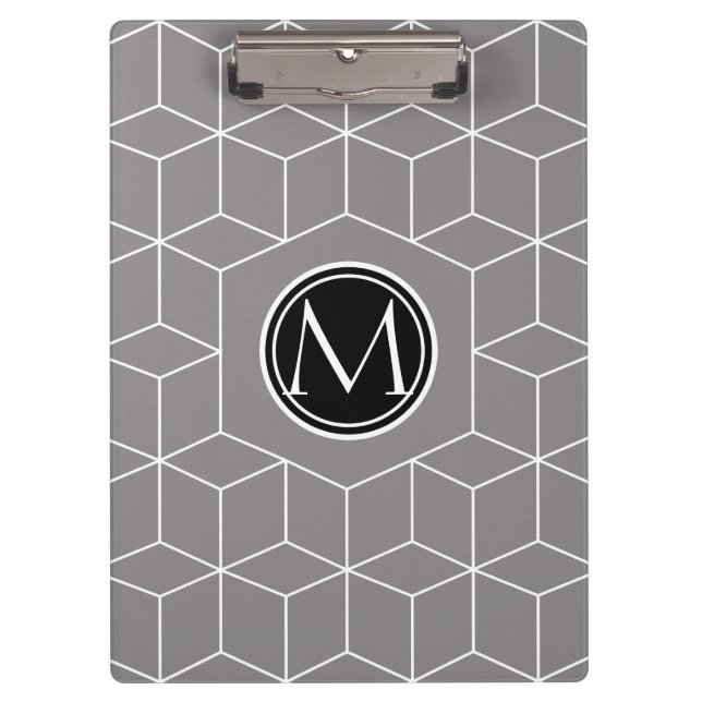 Porte-bloc Motif et monogramme du cube de titane (Devant)