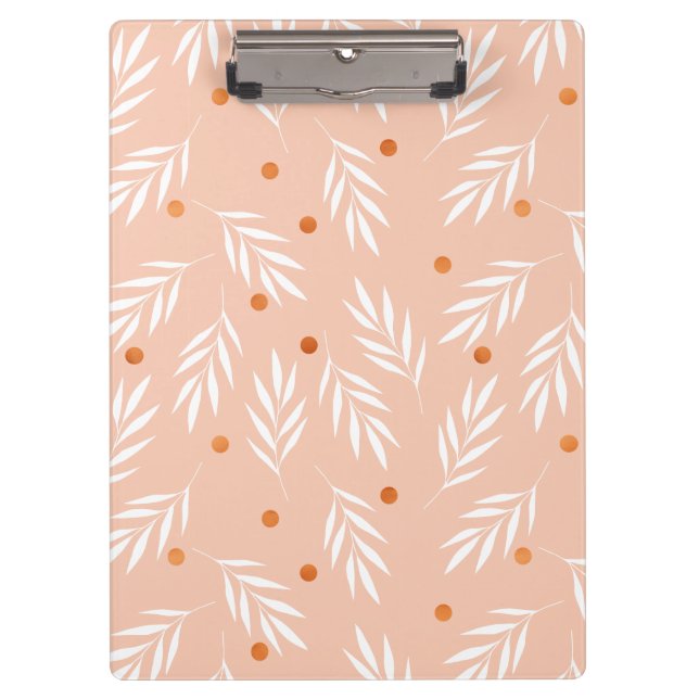 Porte-bloc Motif Feuille moderne Apricot rose (Devant)