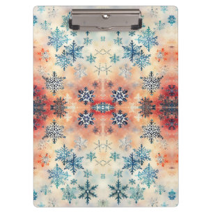 Porte-bloc Motif Flocons de Neige Vintage - Presse-papiers