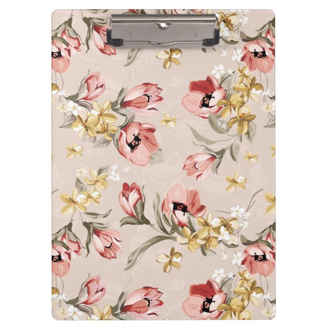 Porte-bloc Motif floral 3 d'élégance abstraite (Devant)