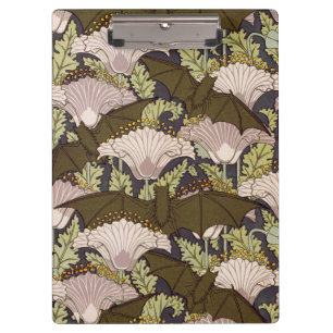 Porte-bloc Motif floral Art nouveau vintage avec chauve-souri