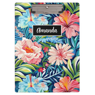 Porte-bloc Motif floral de fleurs tropicales botaniques d'été