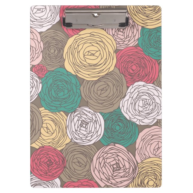 Porte-bloc Motif floral élégant. Floral lumineux (Devant)