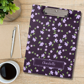 Porte-bloc Motif floral petit géranium à l'aquarelle vintage