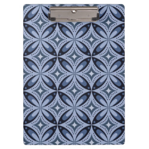 Porte-bloc Motif géométrique bleu de style rétro