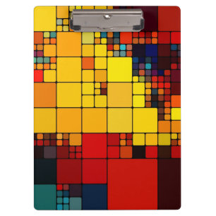 Porte-bloc Motif géométrique d'arc-en-ciel vibrant abstrait