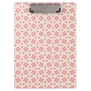 Porte-bloc Motif géométrique en treillis rose