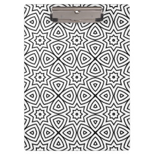 Porte-bloc Motif géométrique moderne noir et blanc