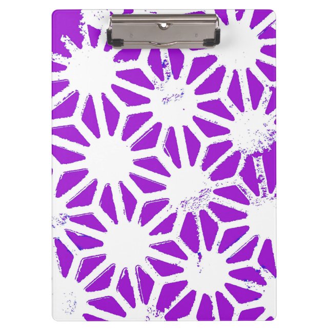 Porte-bloc Motif géométrique violet royal (Devant)