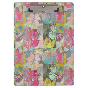 Porte-bloc Motif grunge floral d'art