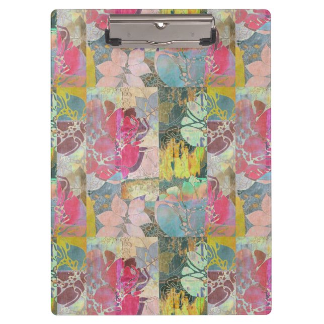 Porte-bloc Motif grunge floral d'art (Devant)