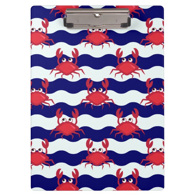 Porte-bloc Motif heureux de crabes (Devant)