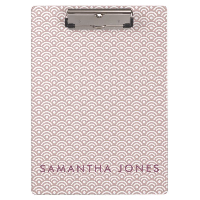 Porte-bloc Motif japonais rose cadeau de bureau personnalisé (Devant)