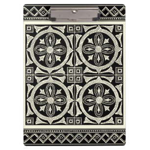 Porte-bloc Motif Mandala noir et blanc par Vision Studio