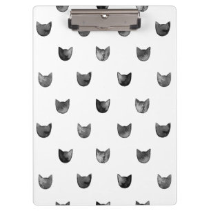 Porte-bloc Motif mignon chic noir et blanc de chat