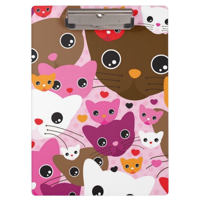 Porte-bloc motif mignon d'arrière - plan de chat de chaton (Devant)