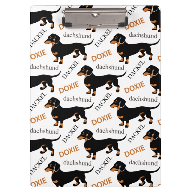 Porte-bloc Motif mignon de chien de Doxie de teckel (Devant)
