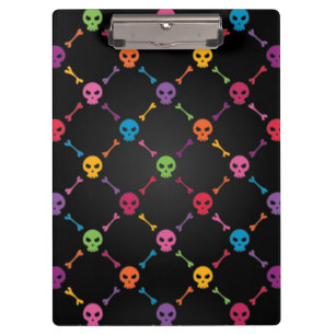 Porte-bloc Motif multicolore avec des crânes