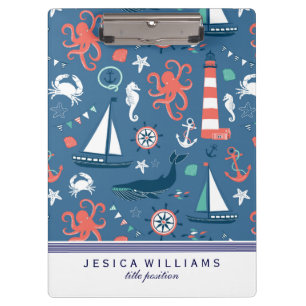 Porte-bloc Motif nautique de couleur mignonne