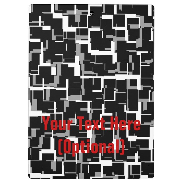 Porte-bloc Motif numérique personnalisé Camo noir blanc gris (Dos)