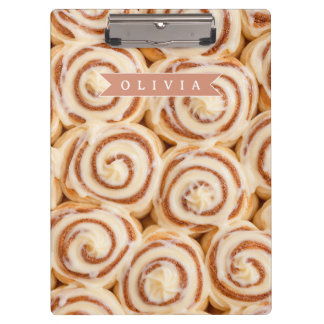 Porte-bloc Motif personnalisé de roulé à la cannelle Boulange