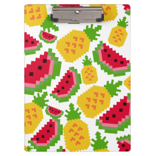 Porte-bloc Motif Pixel de Pastèque Tropicale et Ananas