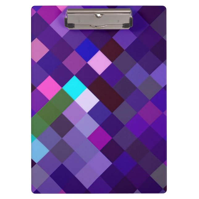 Porte-bloc Motif Pixelé - Violet (Devant)