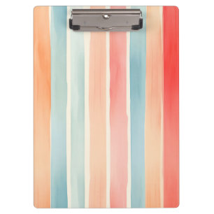 Porte-bloc Motif rayé coloré aux couleurs vives aquarelle