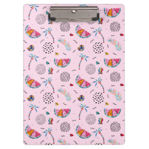 Porte-bloc Motif rose tropical de style de Memphis