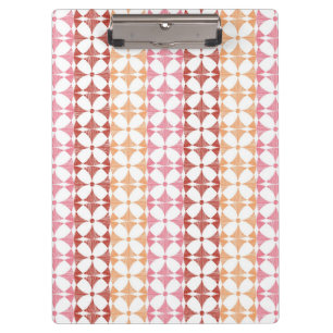 Porte-bloc Motif rouge géométrique de rayures d'ikat