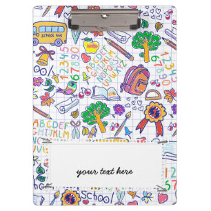 Porte-bloc Motif scolaire