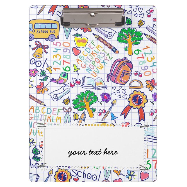 Porte-bloc Motif scolaire (Devant)