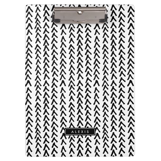 Porte-bloc Motif tribal rustique noir Porte - bloc personnali (Devant)