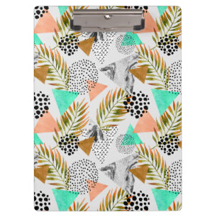 Porte-bloc Motif tropical géométrique abstrait de feuille
