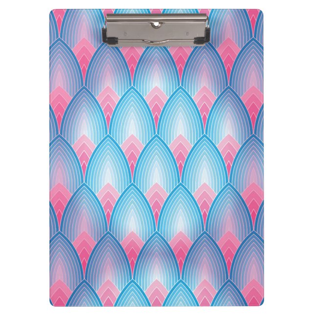 Porte-bloc Motif turquoise et rose de pétale (Devant)