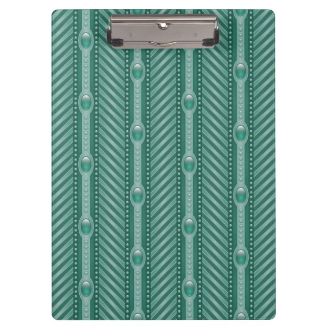 Porte-bloc Motif turquoise ornemental (Devant)
