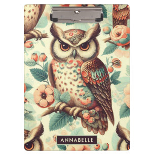 Porte-bloc Motif vintage Cute Owl