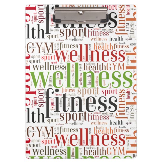 Porte-bloc Mots fitness (Devant)