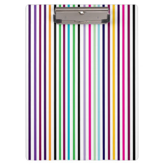 Porte-bloc Multicolored Vertical Striped Clipboard