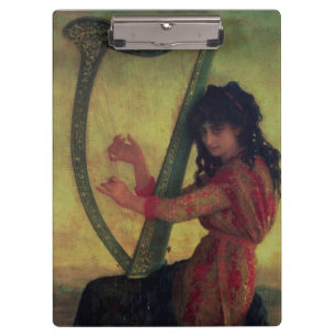 Porte-bloc Muse jouant l'harpe